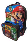 Accessory Innovations Mario Luigi Bros Full Size 16 Inch Backpack with Detachable Lunch Box