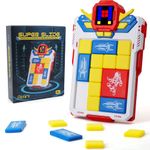 AtMini Super Slide Sliding Puzzle with 2000 Puzzles, Patience Games for Children, IQ Puzzler Pro, Travel Games Birthday for Boys and Girls, Handheld Game Console for All Ages（Space Police）