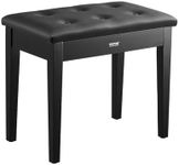VEVOR Piano Bench, 22" x 13.78" x 19", Keyboard Piano Chair with High-Density Padded Cushion, Storage Compartment for Music Books, Wooden Piano Bookcase Stool Seat, for Vanity, Living Room, Bedroom