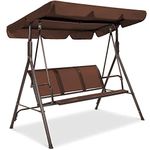 Best Choice Products Outdoor 2 Person Patio Canopy Swing Weather Resistant Powder Finish - Dark Brown