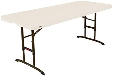 Lifetime 6-Foot Adjustable Height Nesting Table, Commercial, Almond