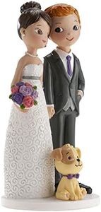 Dekora - Decoracion Boda | Figuras Novios para Tarta de Boda - Perro