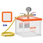 VEVOR 2 Gallon Vacuum Chamber, Upgraded Multipurpose Acrylic Vacuum Degassing Chamber, Transparent Vacuum Chamber, for Resin Degassing, Silica Gel Degassing, Gypsum Degassing and Vacuum Extraction