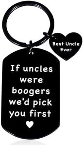 Uncle Gifts from Niece Nephew Funny Uncle Keychain Best Uncle Gifts Birthday Gifts for Uncle Fathers Day Uncle Gifts Stocking Stuffer for Men Christmas Xmas Gifts for Uncle Thanksgiving Thank You Gift, Black, Small