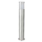 National Lighting IP44 Rated Triangular Bollard Light Outdoor Driveway Patio Mains LED Bollard Lights, Brushed Stainless Steel Finish Lamp Post 800mm, 9W 240V LED ES E27 (Not Included)