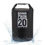 Delzon Waterproof Dry Bag with Phone Case, 2L/3L/5L/10L/15L/20L/30L, Floating and Lightweight Bags for Kayaking Rafting Boating River Trekking-Multi Color (20 Liter)
