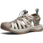 KEEN Women's Whisper Closed Toe Sport Sandal, Taupe/Coral, 8