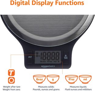 Amazon Basics Digital Kitchen Scale – LCD Display, Stainless Steel