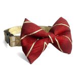 That Dog In Tuxedo Traditional Festive Dog Bow Tie for Diwali/Navratri/Festivals/Wedding - Festive/Ethnic Bowtie Collection for Pets/Dogs (XL, Nilofar- Green)