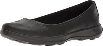 Skechers Women's GO WALK LITE Ballet Flats, Black, 7 M US
