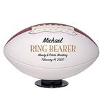 Personalized Custom Football Wedding Gift, Groomsman, Best Man, Bridesmaid, Ring Bearer Keepsake Gift (Ring Bearer)