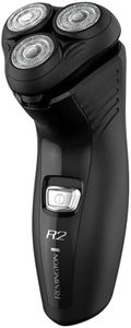 Remington Men's Power Series R2 Rotary Shaver, R2000AU, Ideal for Sensitive Skin, Stainless Steel Dual Track Blades, 3 Flexing Shaving Heads, Black