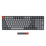 Keychron K4 Hot Swappable Mechanical Gaming Keyboard, Gateron Brown Switch White LED Backlit Compact 100 Keys Wireless Bluetooth 5.1/Wired USB C Computer Keyboard for Mac Windows PC Gamer-Version 2