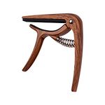 Portable Guitar Capo Zinc Alloy Capo Tone-Variation Clip Ergonomic Design for Classical Guitars Wood Grain Color