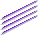 Barrina Black Lights for Glow Party, 22W 4FT, T5 Black Light Bar for Blacklight Halloween Decorations and Christmas Party, Black Light Strip with Built-in ON/Off Switch, Fun Atmosphere, 4 Packs