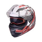 LS2 Helmets - FF320 Stream Evo - Xdron - Gloss White Red - Dual Visor Full Face Helmet (X-Large 590MM)