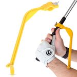 Sharp Swing Golf Swing Trainer Guide - Improve your Swing Plane, Wrist Hinge, and Posture for Consistent Golf Shots, Suitable for Right and Left-Handed Golfers, Beginners, Women, and Juniors (Yellow)