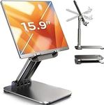 LISEN Fits iPad Stand Holder Adjustable Tablet Stand for Desk Portable Monitor Stand Tablet Holder Home Office Must Haves iPad Holder Accessories for Tablets/Portable Monitor/PS/Switch 4.7"-15.6"