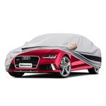 10 Layers Saloon Car Cover Waterproof Breathable Large,100% Waterproof Outdoor Car Covers Rain Snow UV Dust Protection Custom Fit for Audi A8, Mercedes-Benz S-Class, BMW 7 Series, Etc.