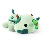 Onsoyours Cute Cow Plushie, Soft Stuffed Avocado Cow Squishy Plush Animal Toy Avocado Pillow for Kids (Avocado Cow, 12")