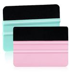 WRAPXPERT Vinyl Squeegee Tool,2Pack Squeegee for Vinyl Pink and Teal,Felt Squeegee Vinyl Scraper Tool for Vinyl Application