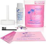 Caribbean Gem All Purpose Jewelry Cleaner Kit w/8oz Cleaning Solution, Basket & Brush - Jewelry Cleaner Kit for Gold, Silver, Diamonds, Rings, Gems & Precious Stones