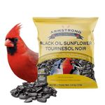 Armstrong Black Oil Sunflower Seeds, Wild Bird Food, 1.36KG (3LB) Bag