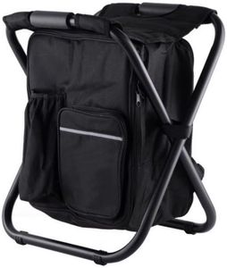 Fishing Backpack with Seat,Folding Stool Portable Bag with Cooler Insulated Picnic Bag for Outdoor Events, Hiking, Travel, Beach