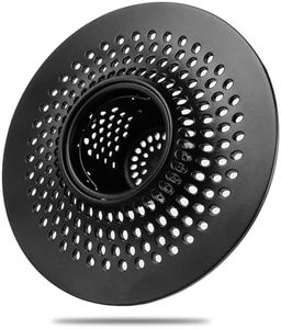 MFTEK Drain Hair Catcher Tub Drain Protector, Stainless Steel Bathtub Shower Drain Hair Stopper Strainer Trap for Shower Bathroom Sink to Catch Hair (Black)