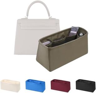 KINGS IN BAG Organizer Insert for Kelly 40, Silky Purse Organizers for Inside Purse, Lightweight Shaper Compatible with Hermes Kelly 40 Bag, Multi Color Options(Etoupe grey, KE 40)