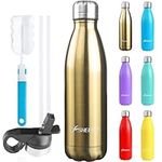 SHEEFLY Insulated Water Bottles with Straw-500ml Water Bottle Metal Water Bottles,BPA Free Leakproof Stainless Steel Water Bottles-Gym Running Sports Water Bottle for Kids Girls Boys adults