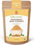 SPICY ORGANIC Fenugreek Powder - 16 OZ - USDA Certified Organic - Freshly Ground Indian Fenugreek Seeds for Hair, Tea & Robust Seasoning Spice in Cooking