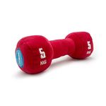 Goofy Tails Dog Toys | Gym Series Red Dumbbell Plush Toys for Dogs | Dog Toys for Puppies | Dog Squeaky Toy| Soft Toys for Dogs and Puppies| Pet Toys for Dog| Squeaky Toy for Dogs (Red)