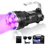 ULTRAFIRE 395nm UV Torch Black Light, High Power UV Lamp, 5 LED Long Range Ultraviolet Blacklight for Scorpions Hunting, Curing Resin, Rocks Searching, Leak Detection