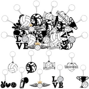 MEIYIFAN 36 pezzi pallavolo portachiavi, portachiavi sportivi, bomboniere sportive per bambini scuola Sport Reward