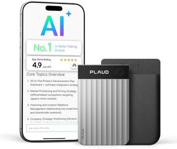 Plaud Note Pro AI Voice Recorder, Transcribe & Summarize with AI, App Control, Note Taker for Meetings & Calls, Supports 112 Languages, Ultra-Slim w/InstantView Display, Case Included, Silver