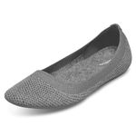 Allbirds Women’s Tree Breezers, Knit Ballet Flats, Slip-On Everyday Round Toe Shoes, Machine Washable Made with Natural Materials, Mist (Dark Grey Sole), 7.5