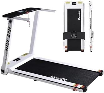 Everfit Treadmill Electric Treadmills with 420mm Running Belt, Fully Folding Walking Pad Foldable Machine Exercise & Fitness Equipment, White with up to 12km/h Speed for Home Gym Cardio Training