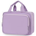 Narwey Large Hanging Travel Toiletry Bag for Women Wash Bag Cosmetics Makeup Bag Organizer for Full Size Accessories (Purple (Large))