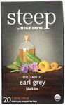 steep by Bigelow Organic Earl Grey Black Tea Bags, 20 Count (Pack of 6) Caffeinated Black Tea, 120 Tea Bags Total