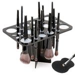 Makeup Brush Rack, Makeup Drying Rack, Brush Drying Rack for Drying, Storing Makeup Brushes (Black)