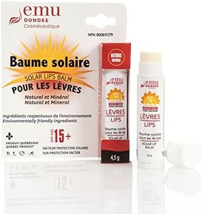 Emu Dundee | Solar lips balm | SPF 15+ | Natural and mineral | Helps prevent lips sunburn | Environmentally friendly ingredients | Handmade in Canada | NPN80069379 | 4.5g