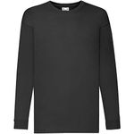 Fruit of the Loom Valueweight Children's Long-Sleeve T-Shirt Choice of Colours - Black - 140