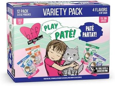 Weruva B.F.Play - Best Feline Friend Paté Lovers, aw Yeah!, Paté Partay! Variety Pack, 3oz Pouch (Pack of 12)