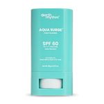 Earth Rhythm Aqua Surge Hyaluronic Sunscreen Stick SPF 60, PA++++ UVA/UVB Protection With Hyaluronic Acid & Ceramides For Hydration, Lightweight, No White Cast Sunscreen For All Skin Type - 20 gm