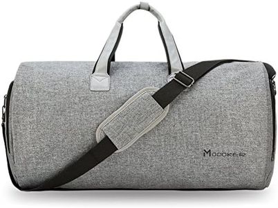 Convertible Garment Bag with Shoulder Strap, Modoker Carry on Garment Duffel Bag for Men Women - 2 in 1 Hanging Suitcase Suit Travel Bags (Grey)