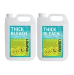 Liquipak Thick Bleach 10L - Extra Strong Toilet Bleach, Professional, Household Bleach 2x5L