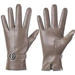 Womens Winter Leather Gloves Touchs