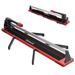 IRONMAX 48 Inch Tile Cutter, Manual Tile Cutter with Anti-Skid Feet & Removable Scale, Porcelain Ceramic Floor Tile Cutting Machine with Tungsten Carbide Wheel