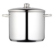 MasterClass Induction-Safe Stainless Steel Large Stock Pot with Lid, 14 Litre